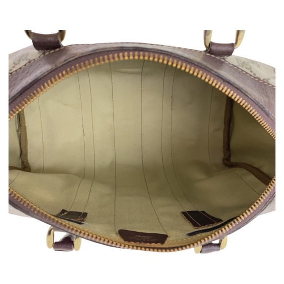 GUCCI Sherry Line GG Supreme Canvas Leather Handbag Boston Bag Brown Beige Gold - Picture 3 of 10